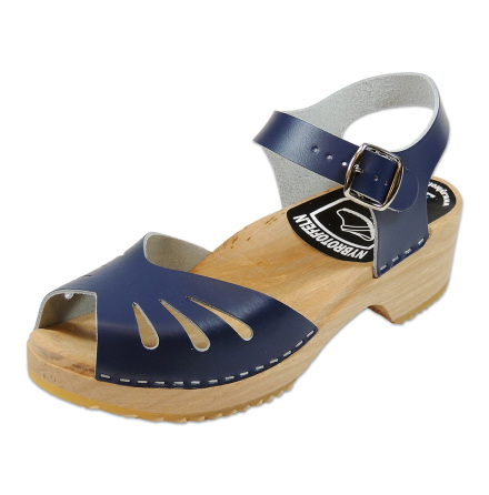 Träskosandal Butterfly Blå 5 cm