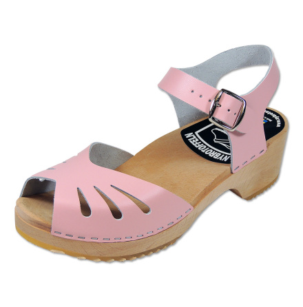 Träskosandal Butterfly Rosa 5 cm