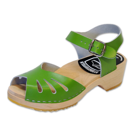 Träskosandal Butterfly Grön 5 cm